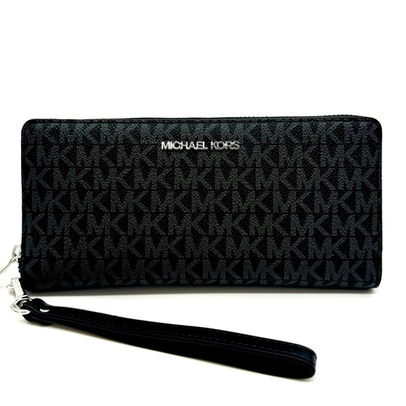 Michael Kors Large Continental Wallet Black Signature (NWT) - Picture 1 of 9